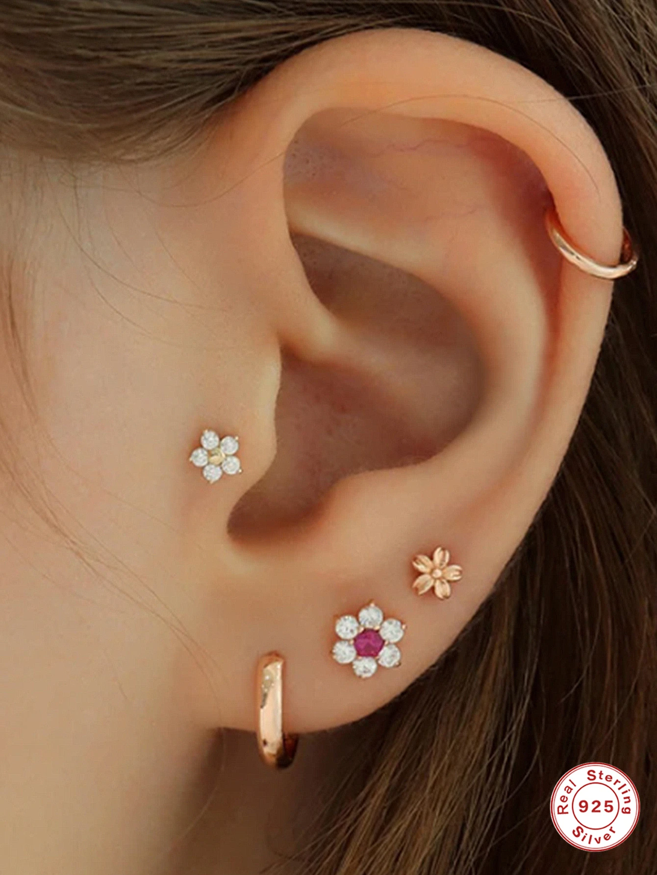 Puces d’Oreille Or 18K • Tragus Piercing