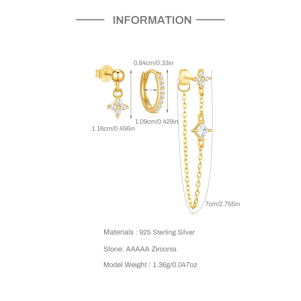 Set Piercings Gold • Pendants Élégants