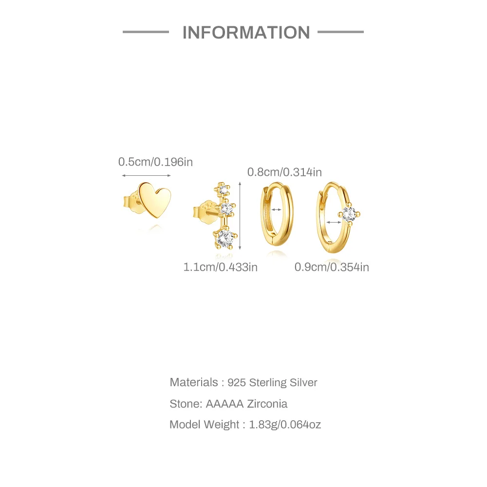 Set Piercings Or • Anneaux & Clous Oreille