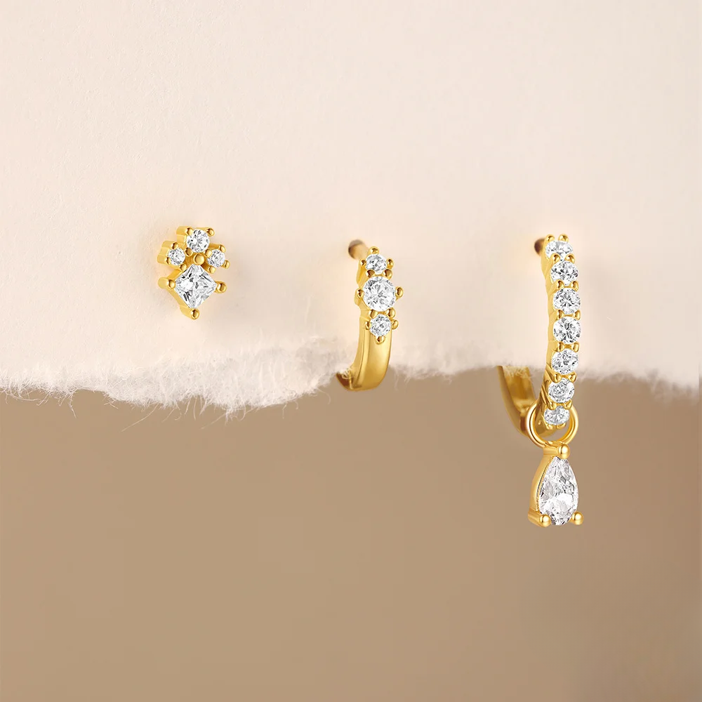 Set Piercings Or 3pcs • Style Minimaliste