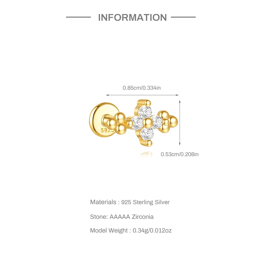 Piercings Cartilage Or 18k • Conch, Helix