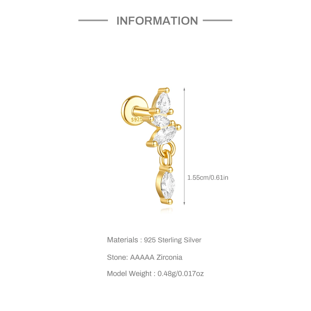 Piercing Oreille Or 18K • Look Discret