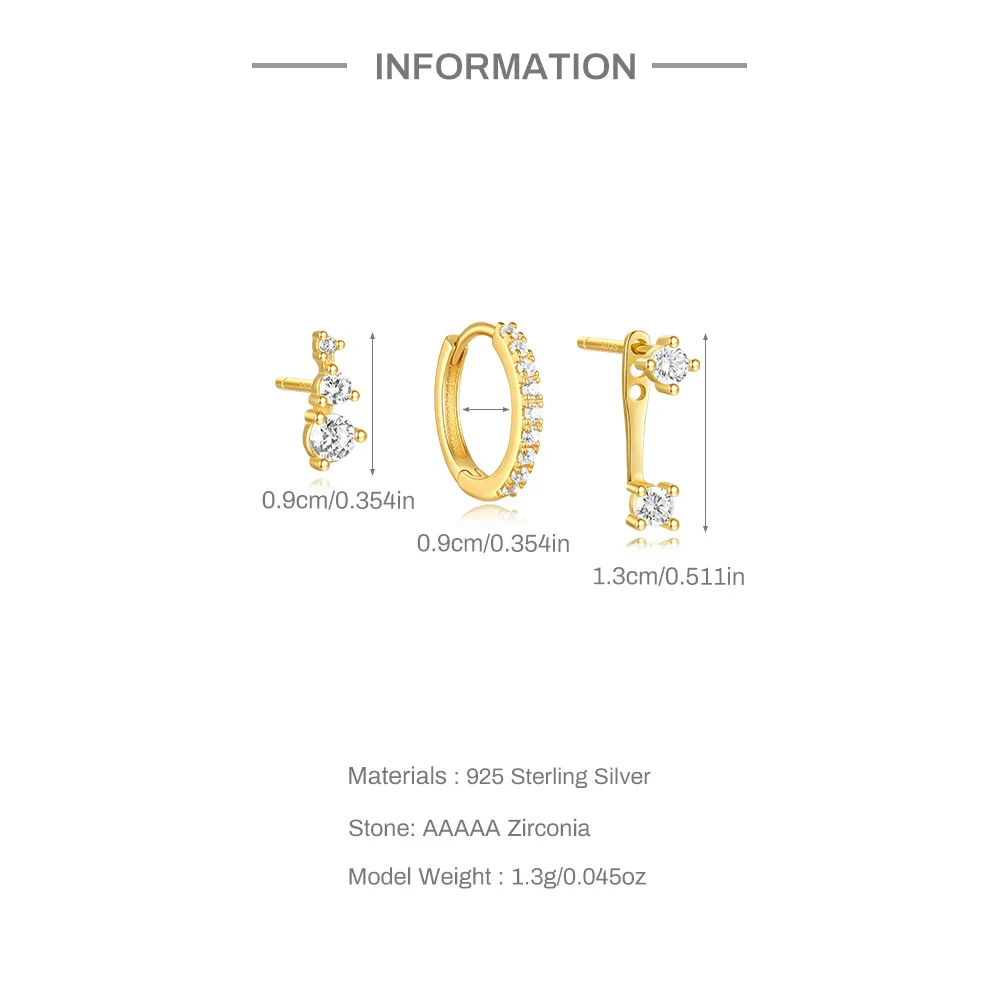 Ensemble Or 18K • Lobe & Hélix 3pcs