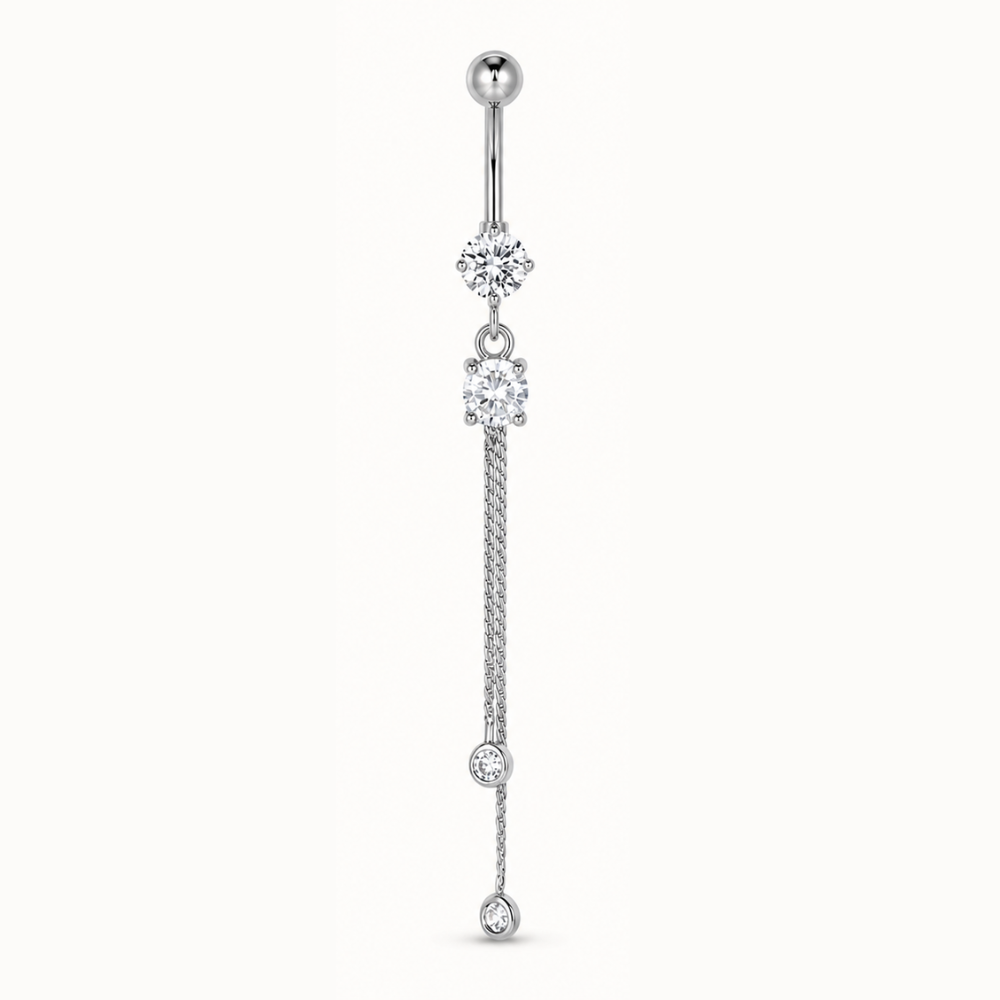Piercing Nombril Pendant Avec Chaine • Titane