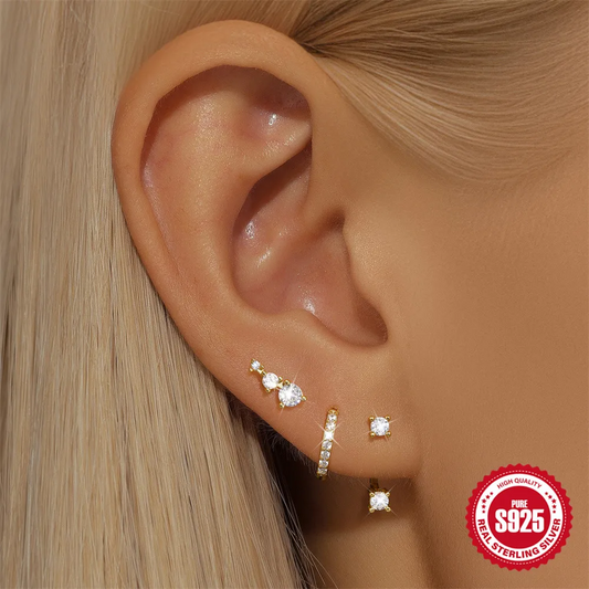 Ensemble Or 18K • Lobe & Hélix 3pcs