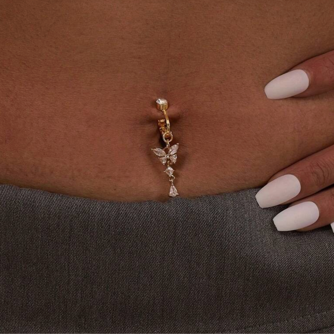 Faux Piercing Nombril Papillon • Clip