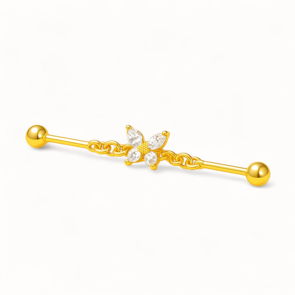 Piercing Industriel Papillon • Titane Stylé