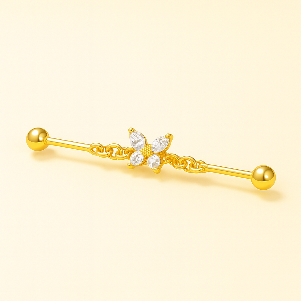 Piercing Industriel Papillon • Titane Stylé