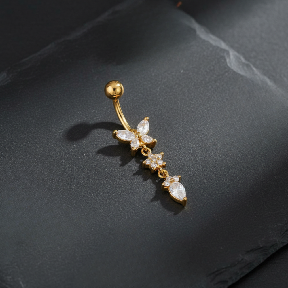 Bijou Nombril Papillon • Titane