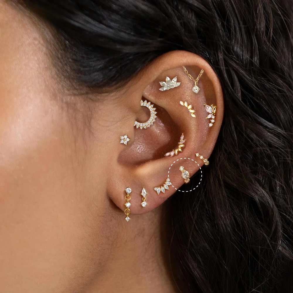 Piercing Hoop Conch Or 18K • Anneau Élégant