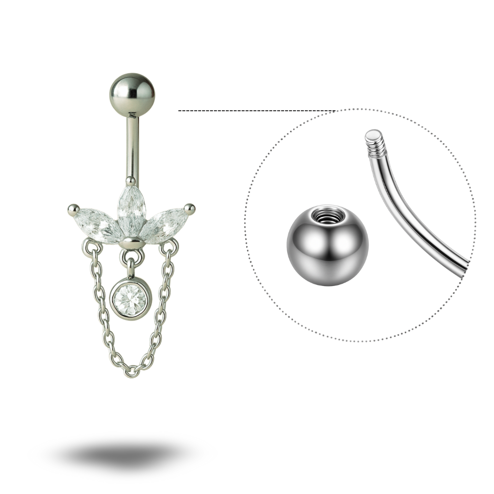 Piercing Nombril Fleur • Titane