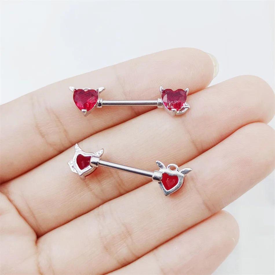 Piercing Téton Démon • Titanium • 2 PCS