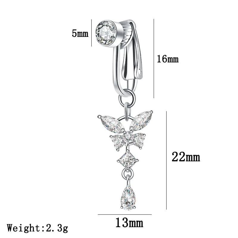 Faux Piercing Nombril Papillon • Clip