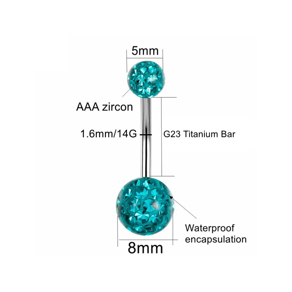Piercing Nombril Scintillant • Titanium