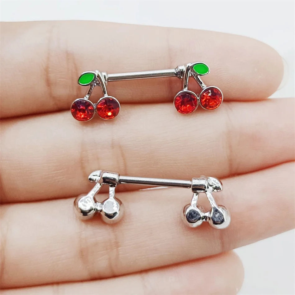 Piercing Téton Cerise • Titanium • 2 PCS