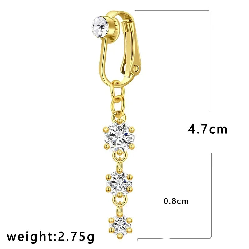 Détail faux piercing nombril charms