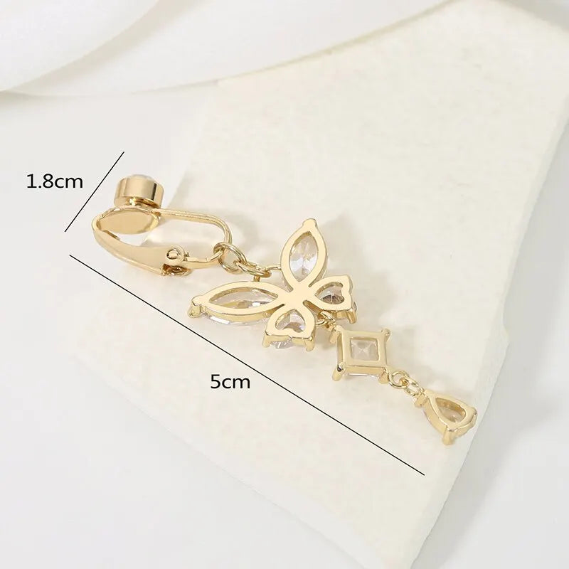 Faux Piercing Nombril Papillon • Pince