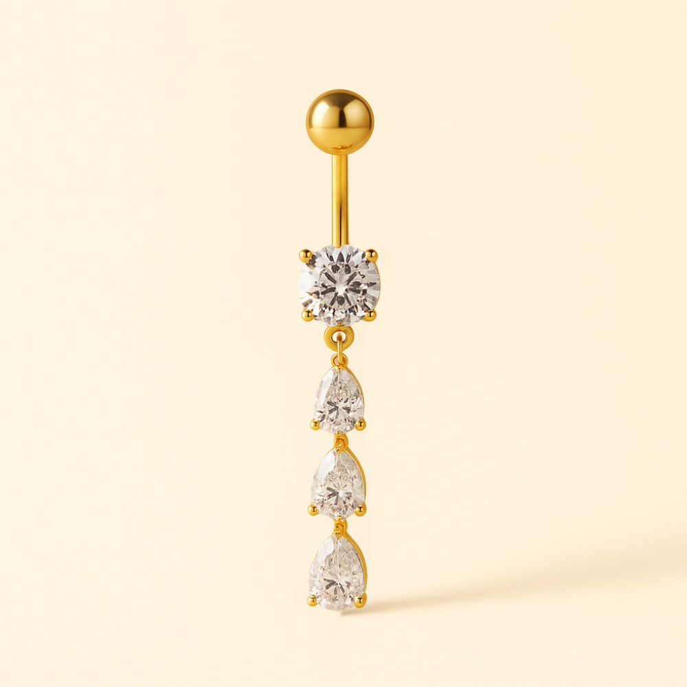 Piercing Nombril Triple CZ • Titane