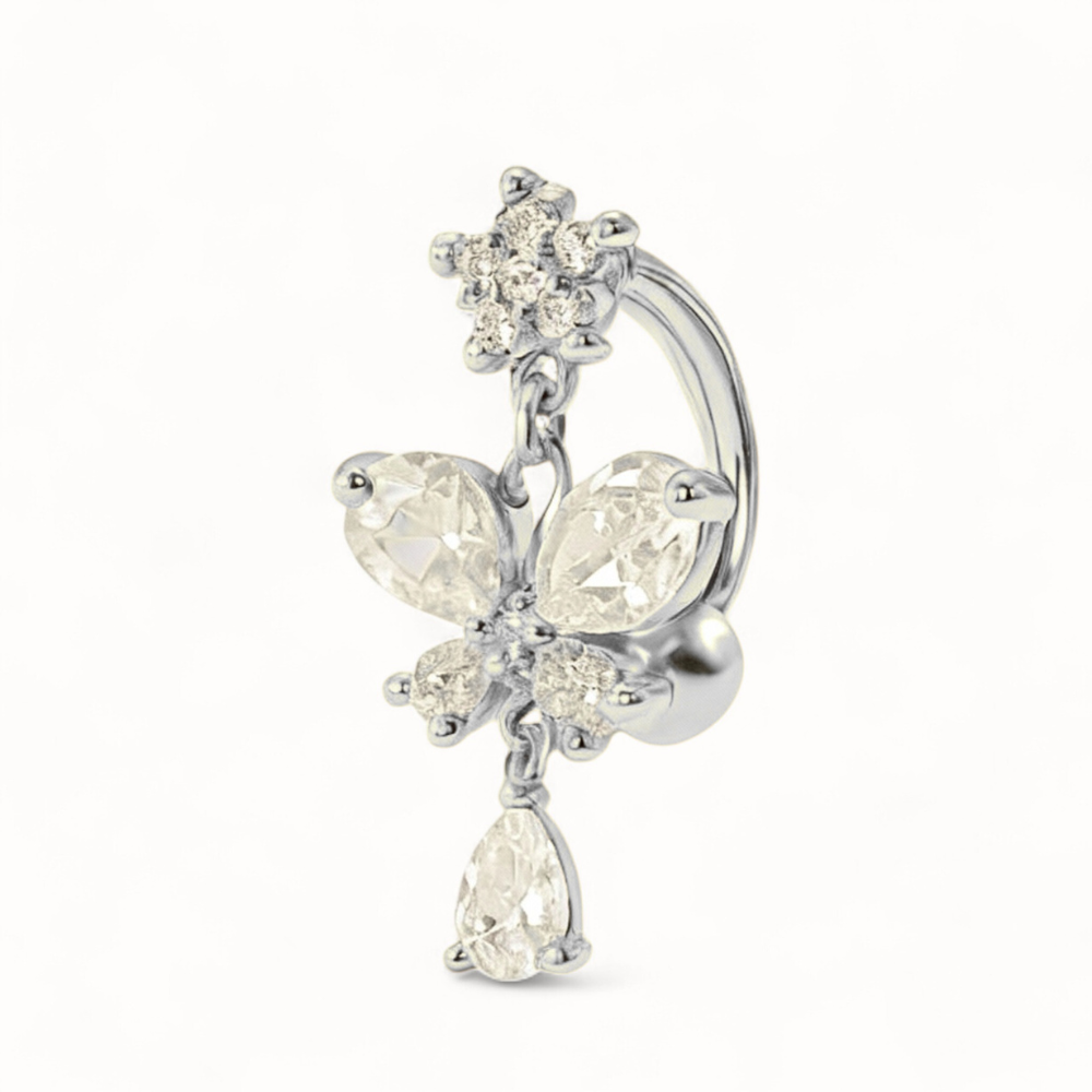 Piercing Nombril Papillon • Titane Élégant