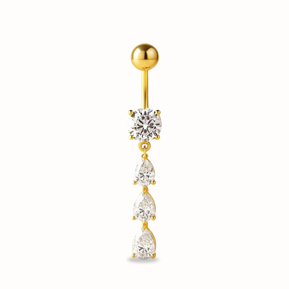 Piercing Nombril Triple CZ • Titane