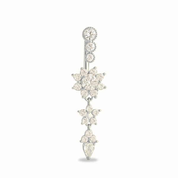 Piercing Nombril Fleur • Acier Chiurgical
