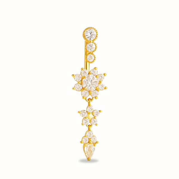 Piercing Nombril Fleur • Acier Chiurgical