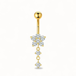Piercing Nombril Fleur CZ • Titane