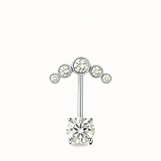 Piercing Nombril Barrette • Zircone & Éclat Brillant