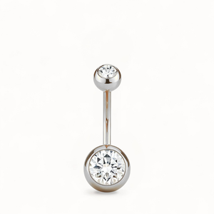 Piercing Nombril Double CZ • Titane
