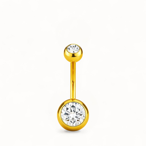 Piercing Nombril Double CZ • Titane