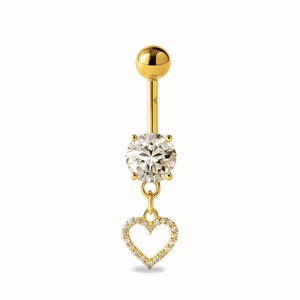 Piercing Nombril Cœur • Titane • Charm