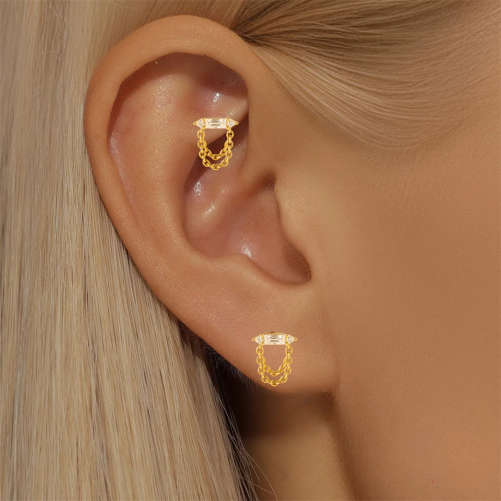 Piercing Hélix Discret • Chaîne Délicate