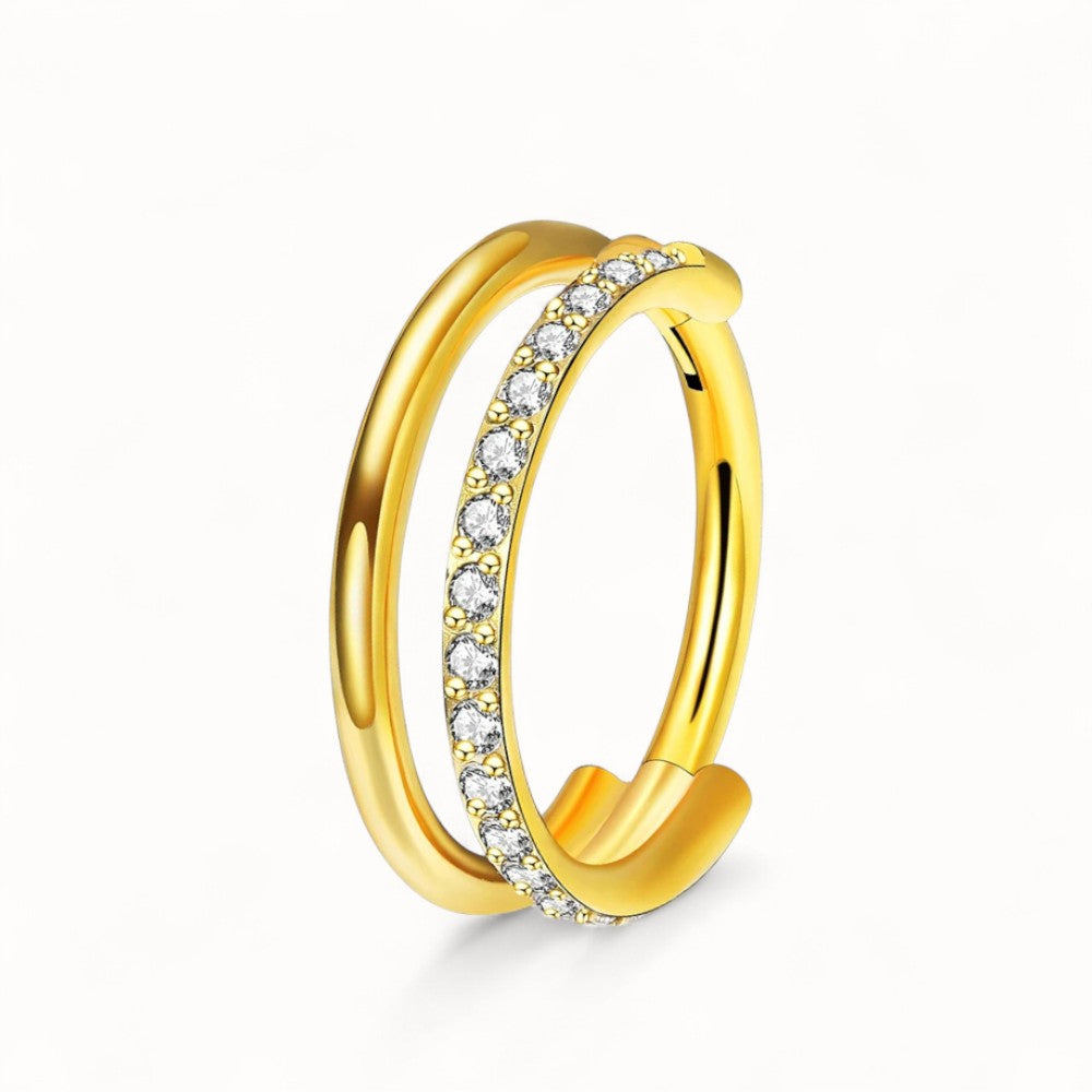 Piercing Double Anneau • Conch, Helix, Lobe