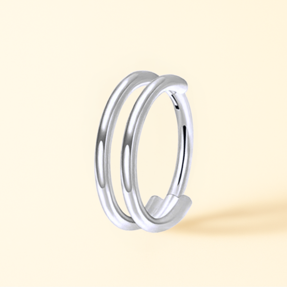 Double Hoop Oreille • Piercing Minimaliste