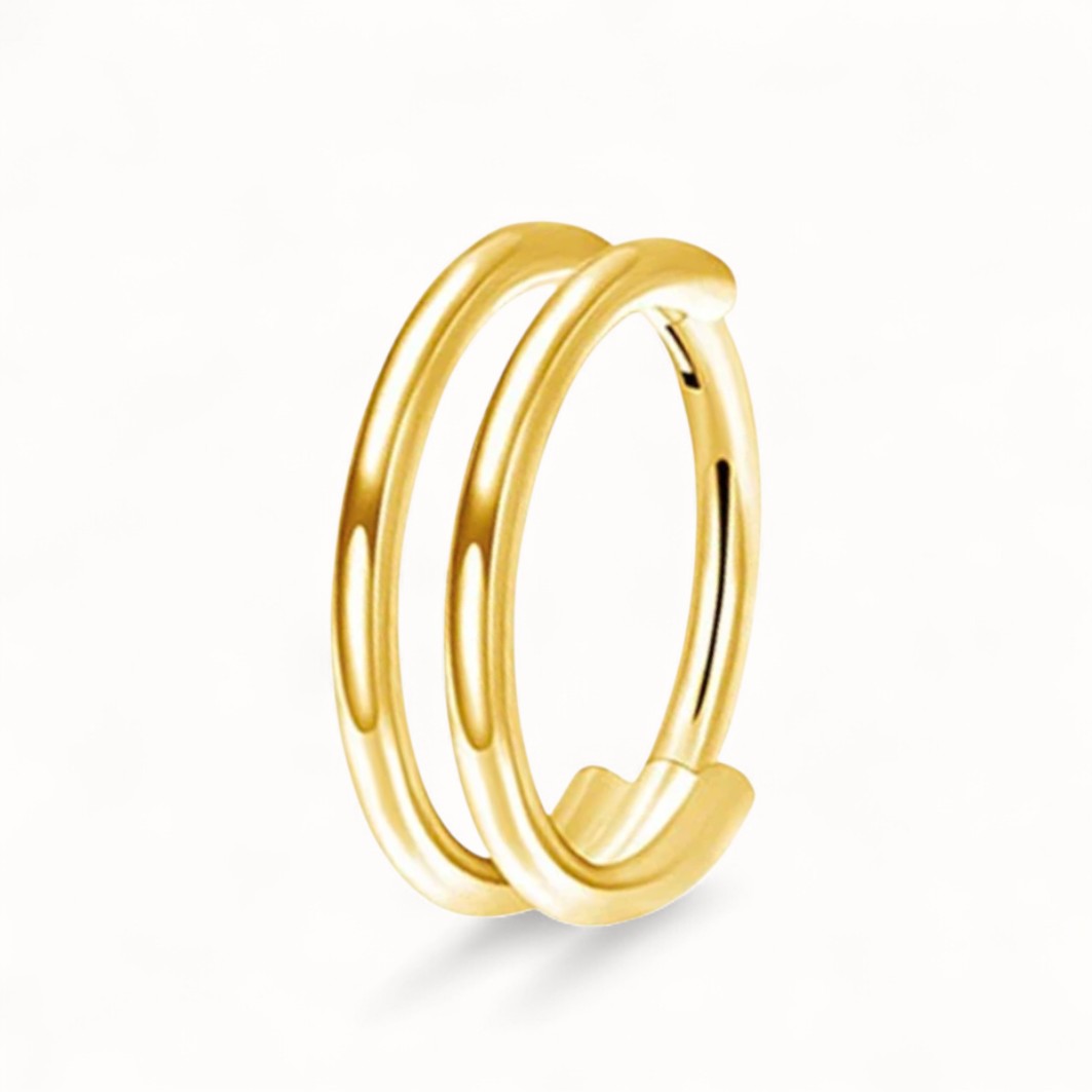 Double Hoop Oreille • Piercing Minimaliste
