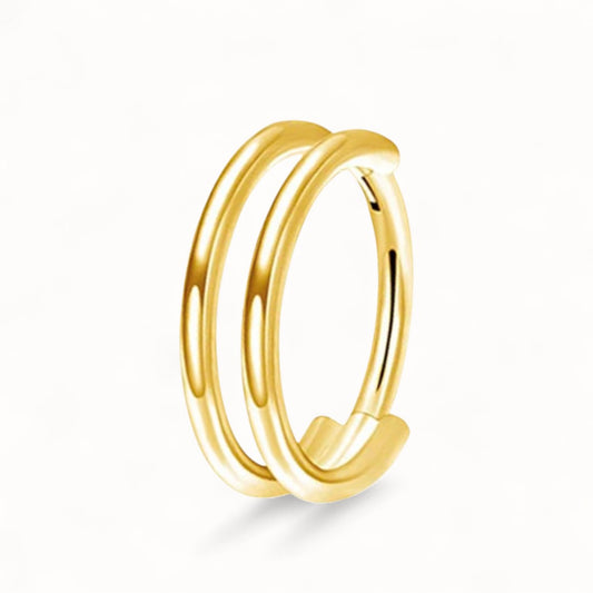 Double Hoop Oreille • Piercing Minimaliste