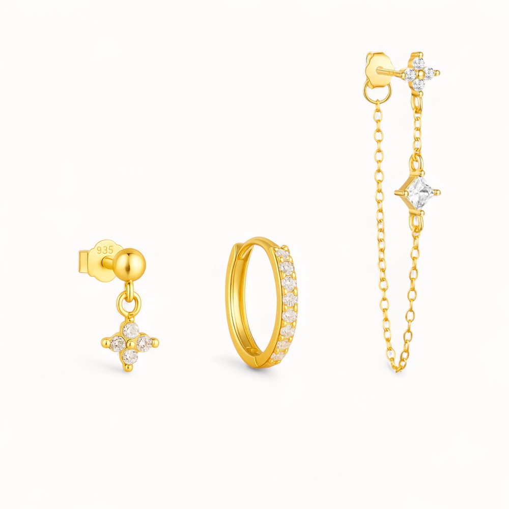 Set Piercings Gold • Pendants Élégants