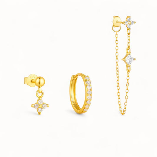 Set Piercings Gold • Pendants Élégants