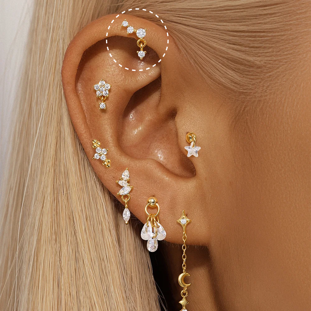 Piercing Hélix Or 18K • Tragus, Rook