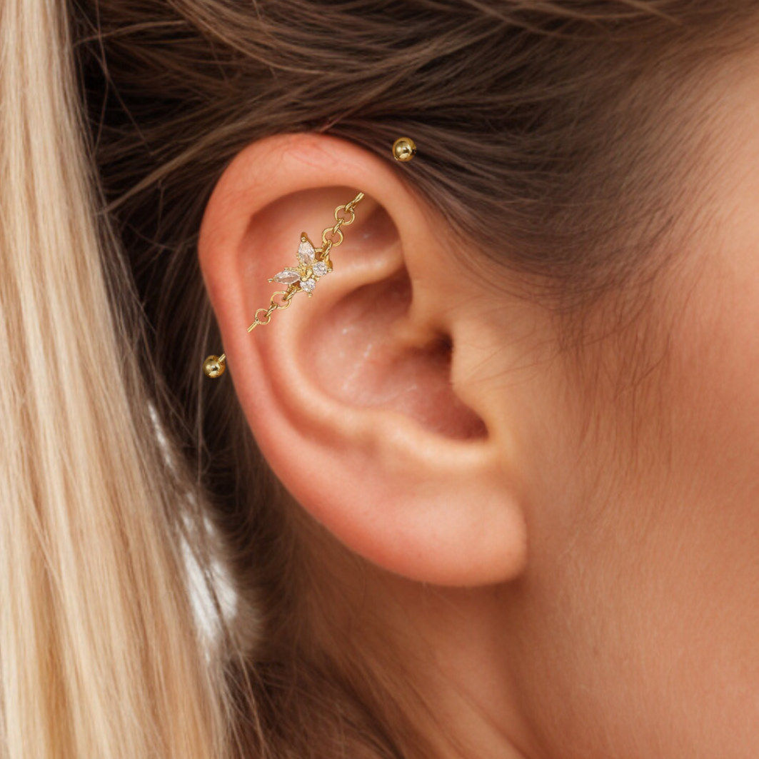 Piercing Industriel Papillon • Titane Stylé