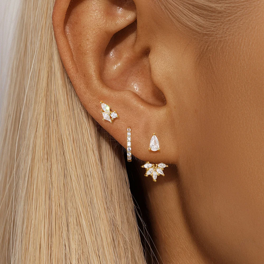 Piercings à Pendentifs 3 pcs • plaqué or 18k