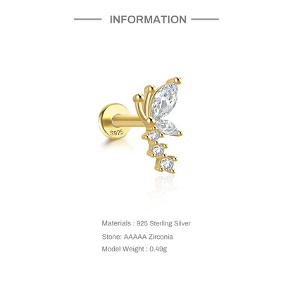 Puce d’Oreille Papillon • Or 18K