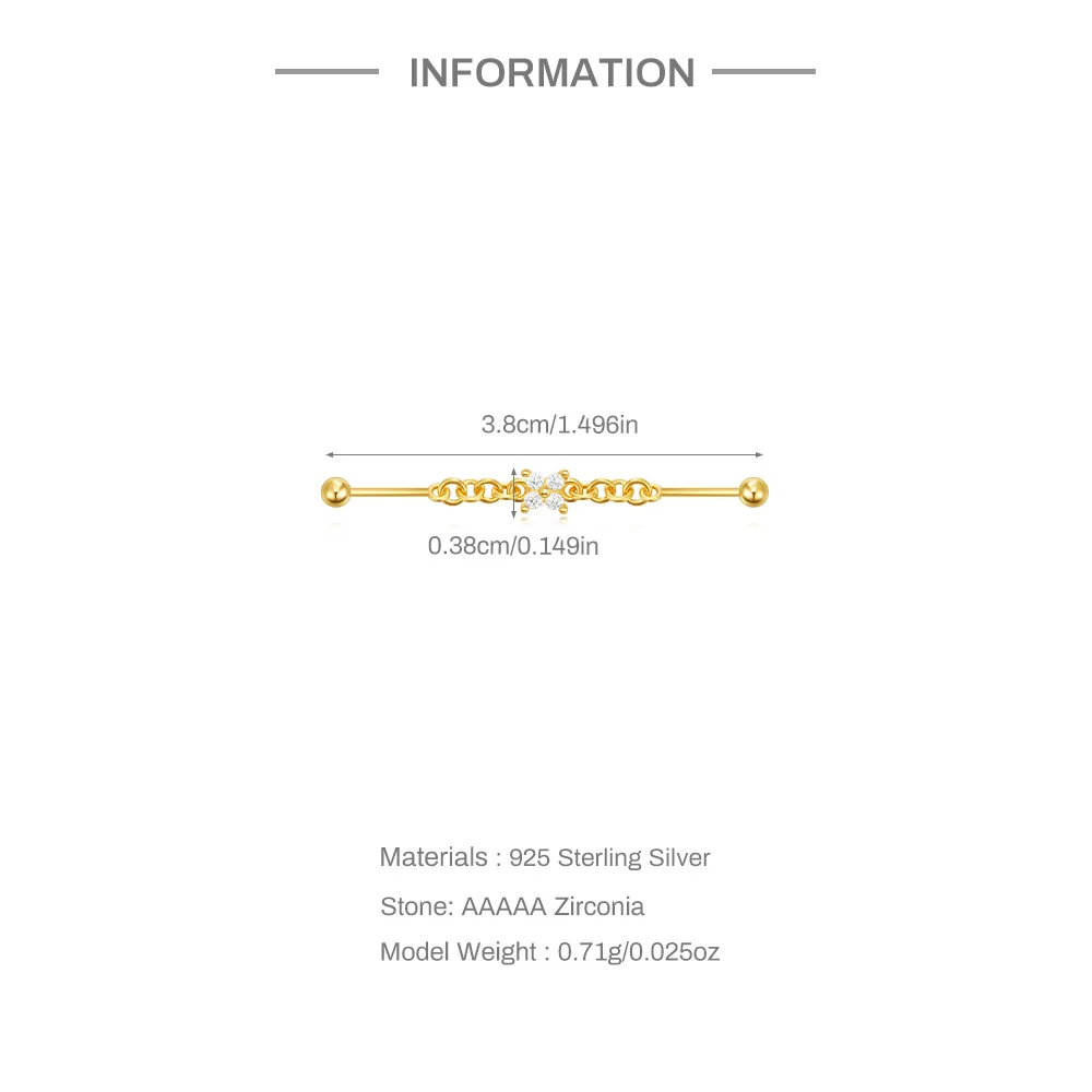 Industriel Chaîne Étoile • Titane Hypoallergénique