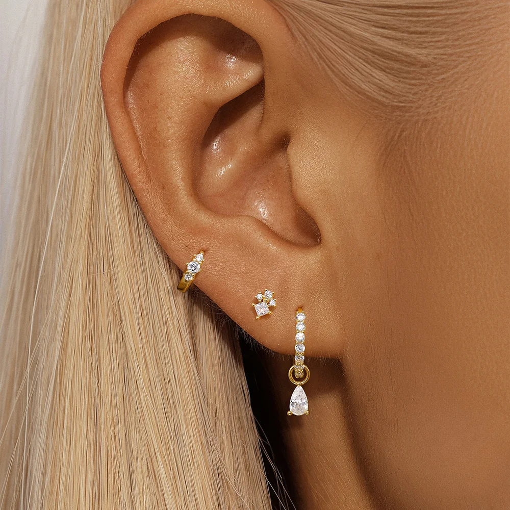 Set Piercings Or 3pcs • Style Minimaliste