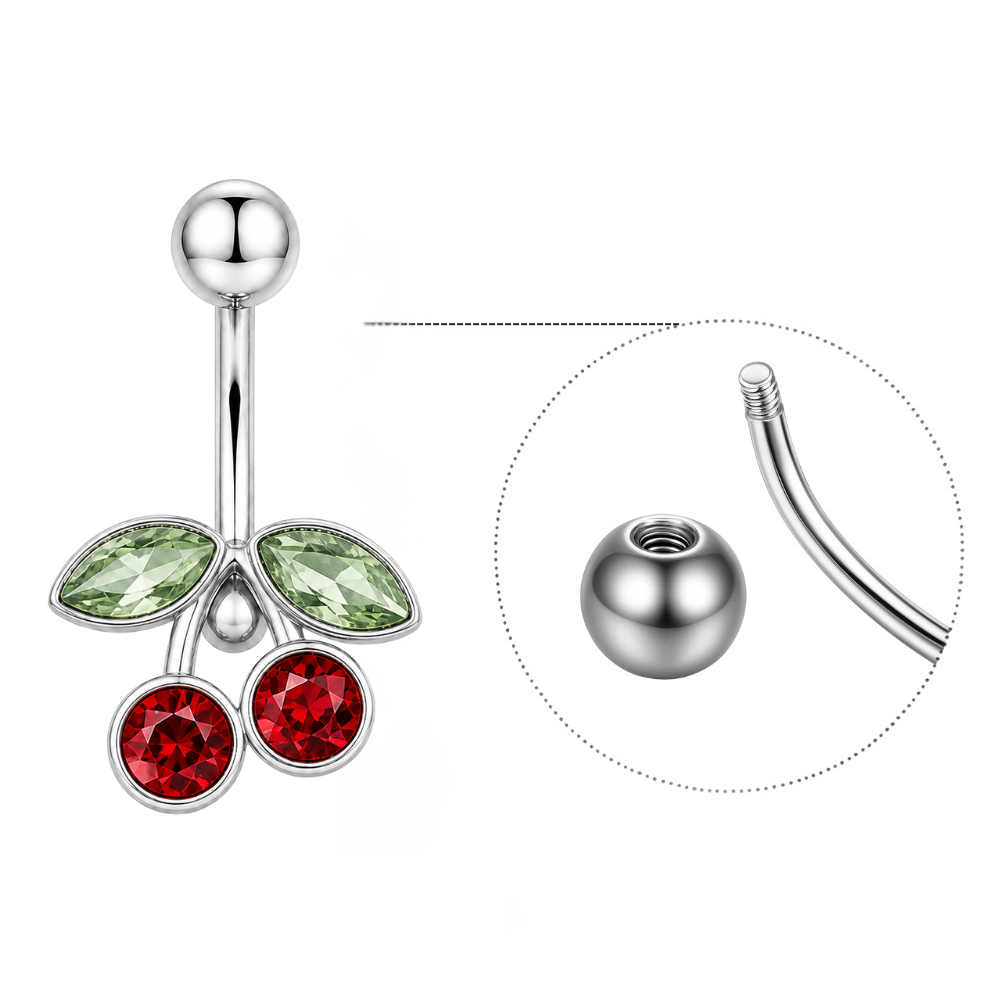 Piercing Nombril Cerise • Titanium