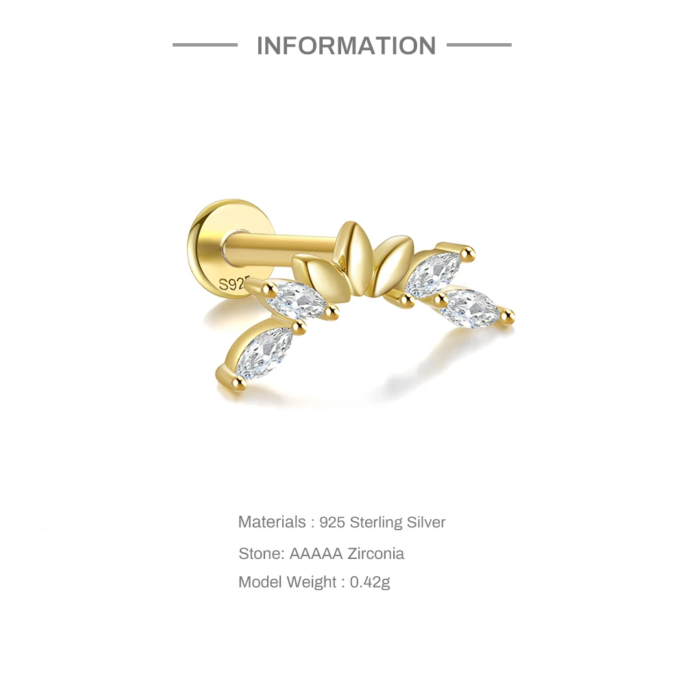 Piercing Barrette Or 18K • Hélix ou Lobe