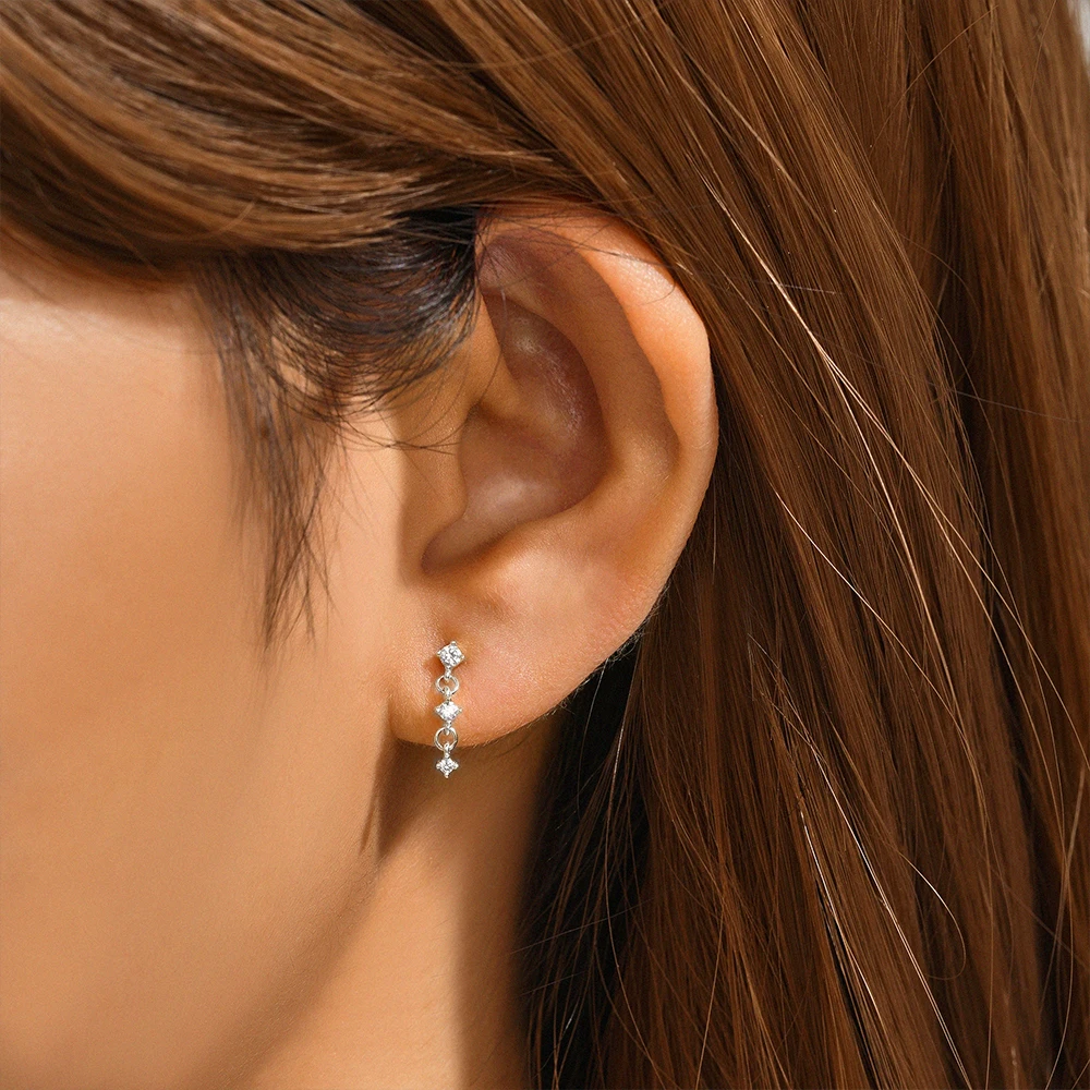 18K Gold Lobe Piercing • Classic Stud 