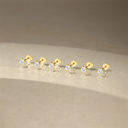 Ensemble 6 Clous d'Oreille • Or 18K