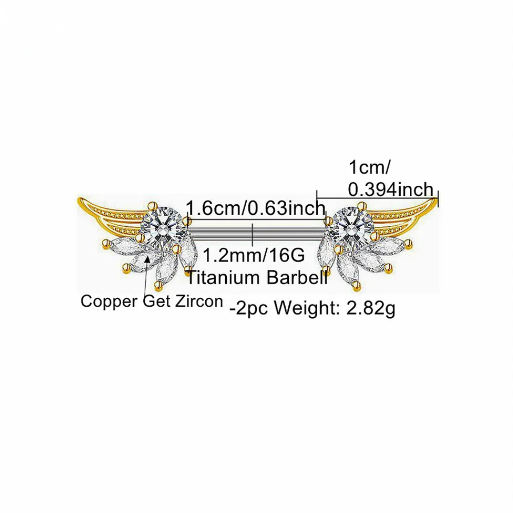 Piercing Téton ange • Titanium • 2 PCS