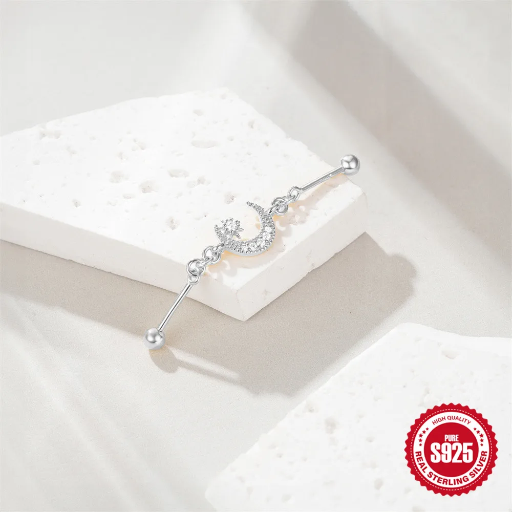 Piercing Industriel Lune • Titane • Barbell Chic